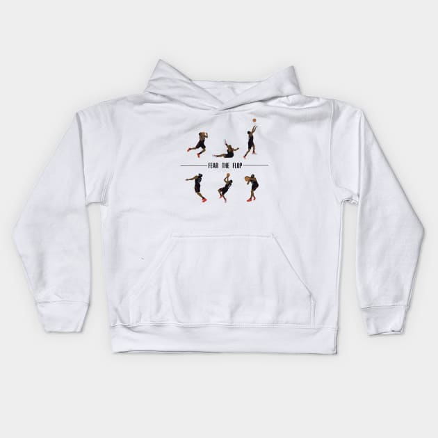 James Harden Master of the Flop Kids Hoodie by teemail